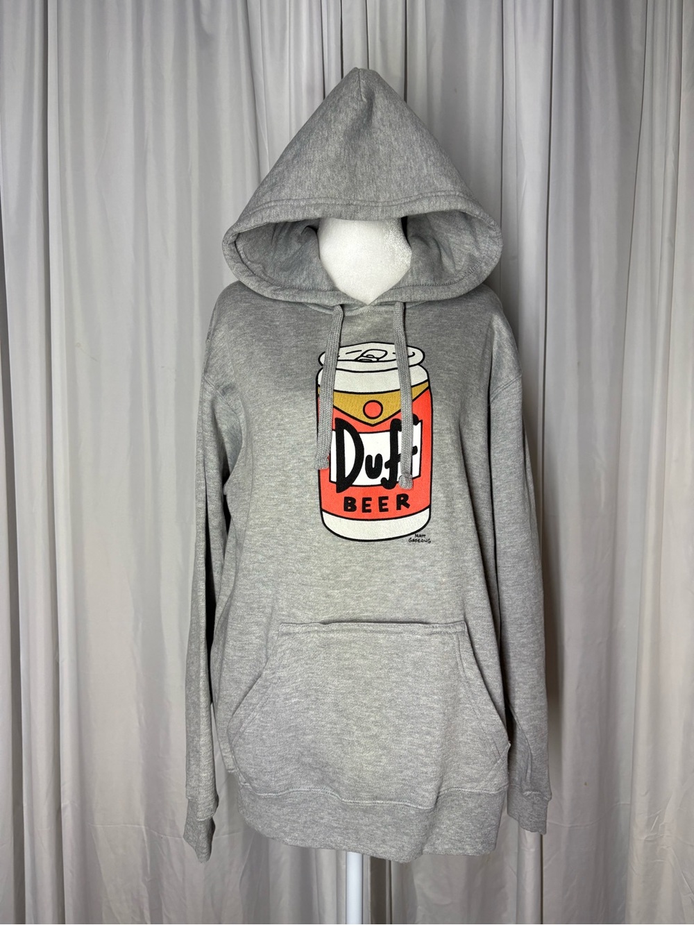 Universal Studios Duff Beer Simpsons Beer Holder Hoodie Sweatshirt Size S